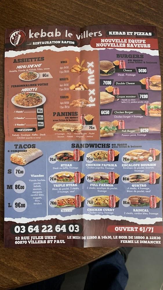 Kebab Le Villers - Menu Image 2